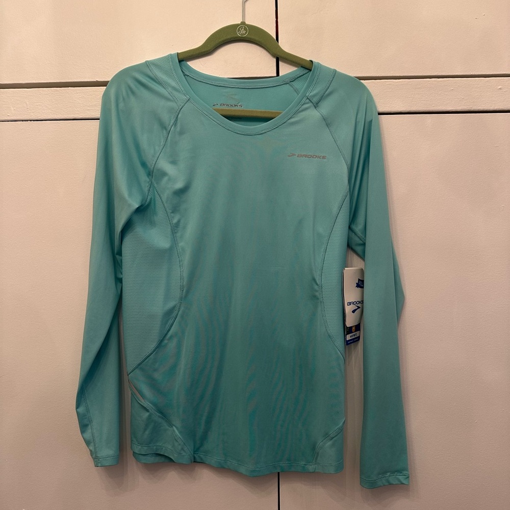 Brooks Women's Aqua Long Sleeve Top